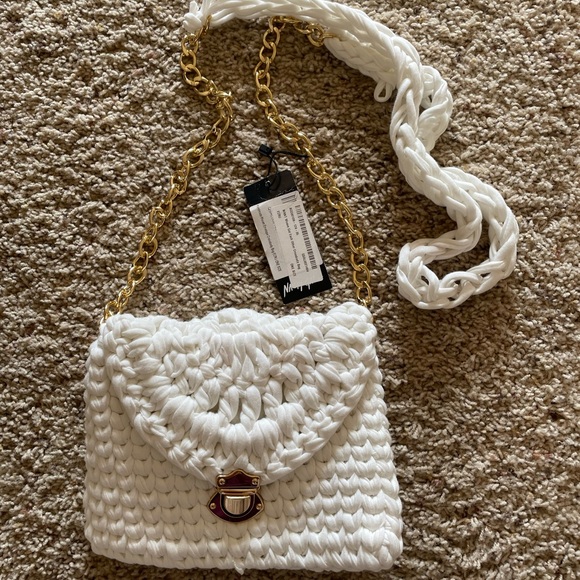 Nasty Gal Bags Nasty Gal White Crochet Crossbody Bag Poshmark